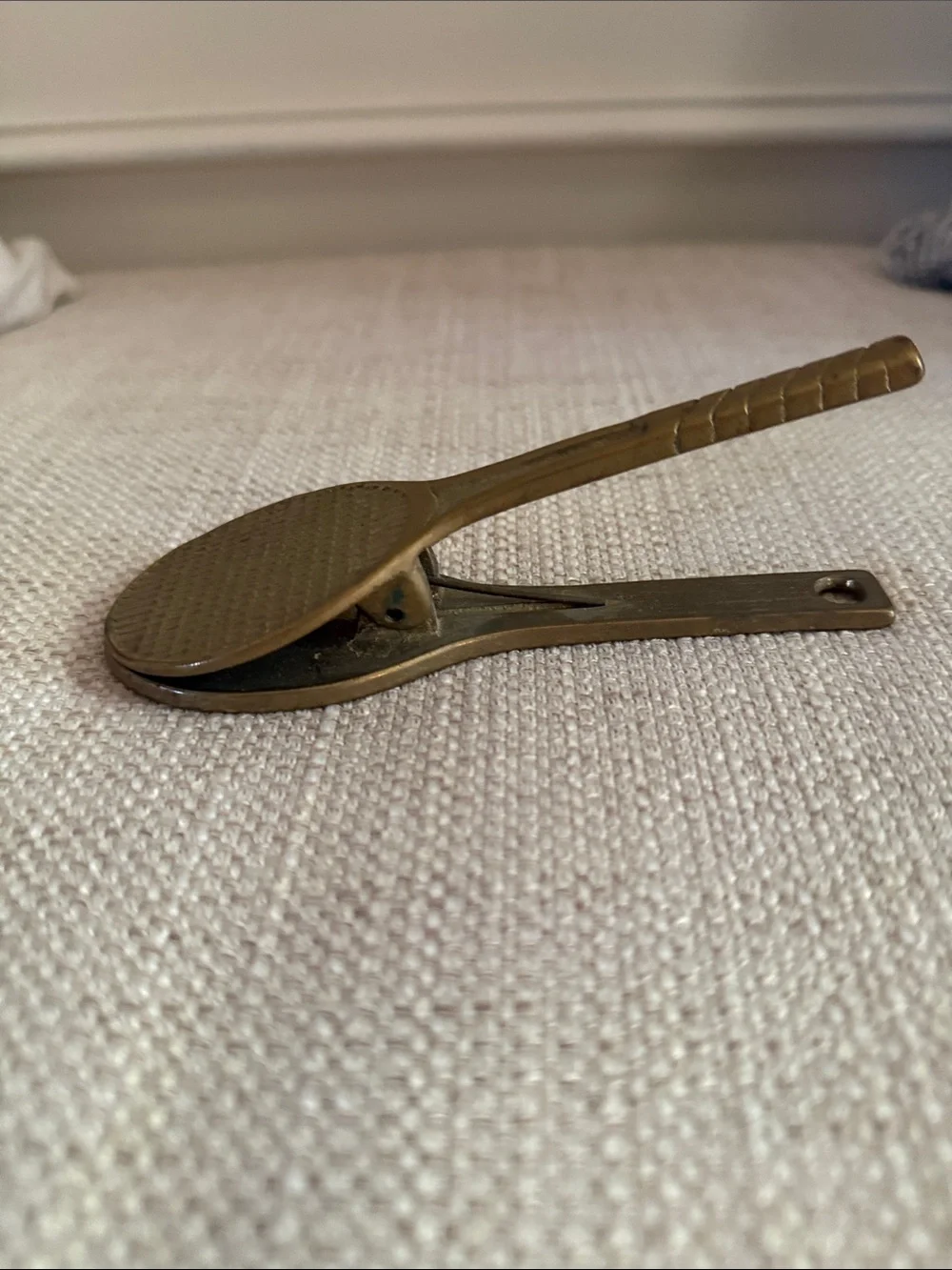 Vintage Tennis Racket Brass Paper Clip